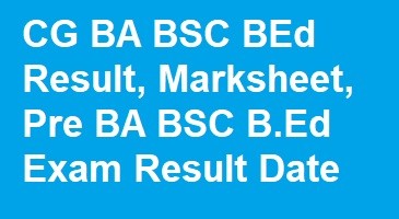 CG BA BSC BEd Result