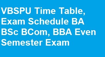 VBSPU Time Table