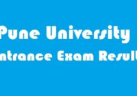 Pune University Entrance Exam Result