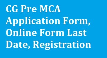 CG Pre MCA Application Form