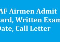 IAF Airmen Admit Card