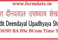 PDUSU BA BSc BCom Time Table