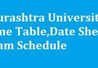 Saurashtra University Time Table