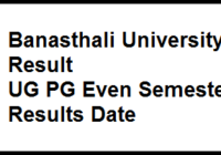 Banasthali University Result