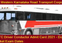NWKRTC Driver Conductor Admit Card