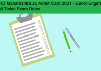 WRD Maharashtra JE Admit Card