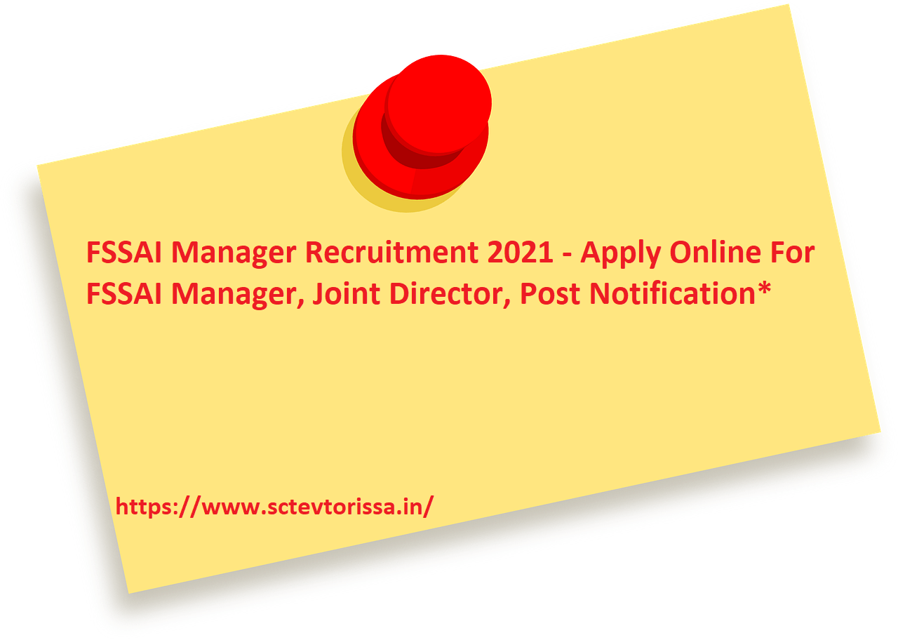 FSSAI Manager Recruitment
