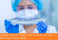 Guwahati Medical College Grade 4 Admit card