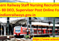 Northern Railway Staff Nursing Recruitment