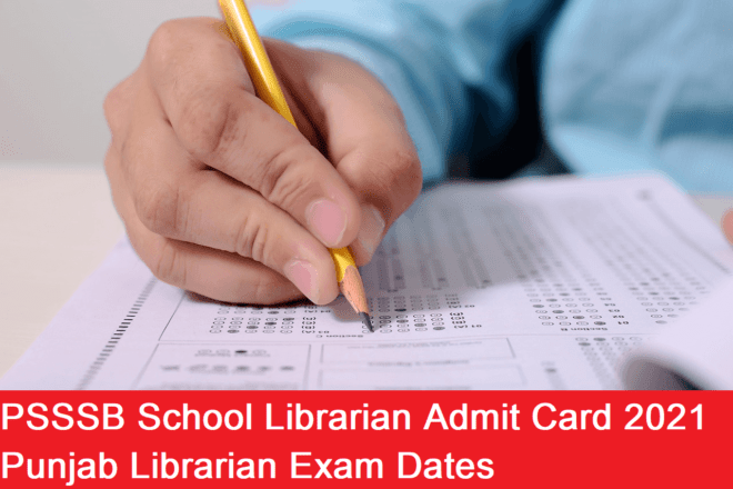 PSSSB School Librarian Admit Card