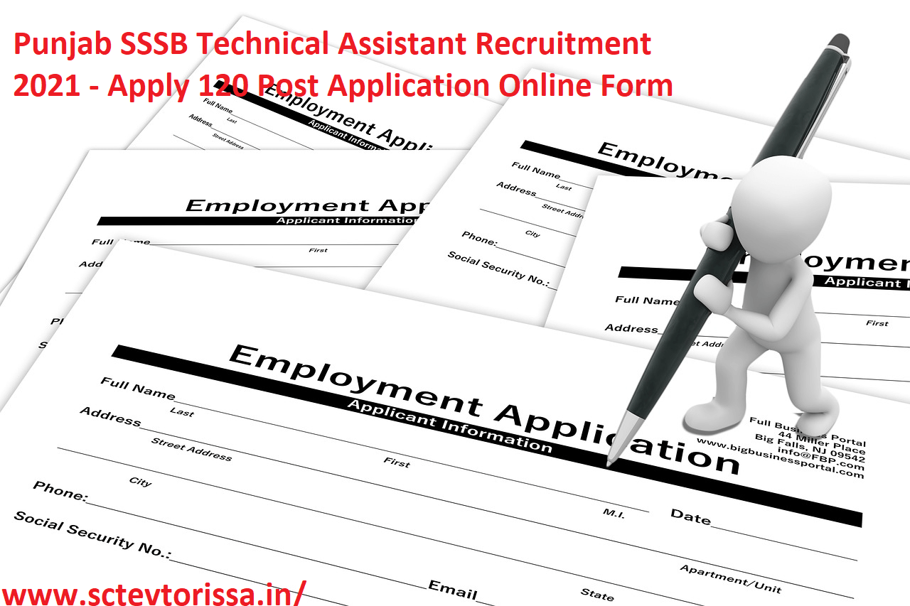 Punjab SSSB Technical Assistant Recruitment