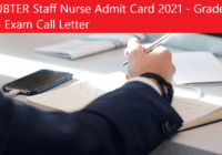 UBTER Staff Nurse Admit Card
