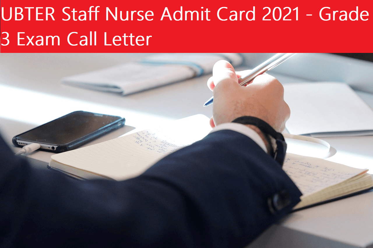 UBTER Staff Nurse Admit Card