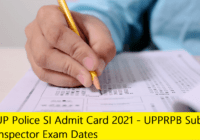 UP Police SI Admit Card