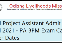 OLM Project Assistant Admit Card