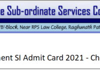 Bihar Police Enforcement SI Admit Card