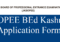 JKBOPEE BEd Kashmir Application Form