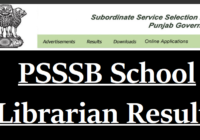 PSSSB School Librarian Result