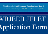 WBJEEB JELET Application Form