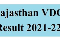 Rajasthan VDO Result