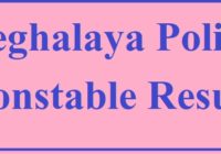 Meghalaya police constable Result