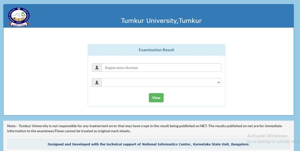 Tumkur University Result