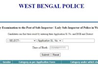 WB Police SI result 2022