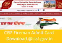 CISF-Fireman-Admit-Card