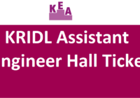 KEA-KRIDL-Assistant-Engineer-Hall-Ticket