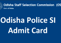 Odisha-Police-SI-Admit-Card