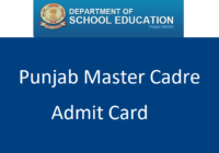 Punjab-Master-Cadre-Admit-Card