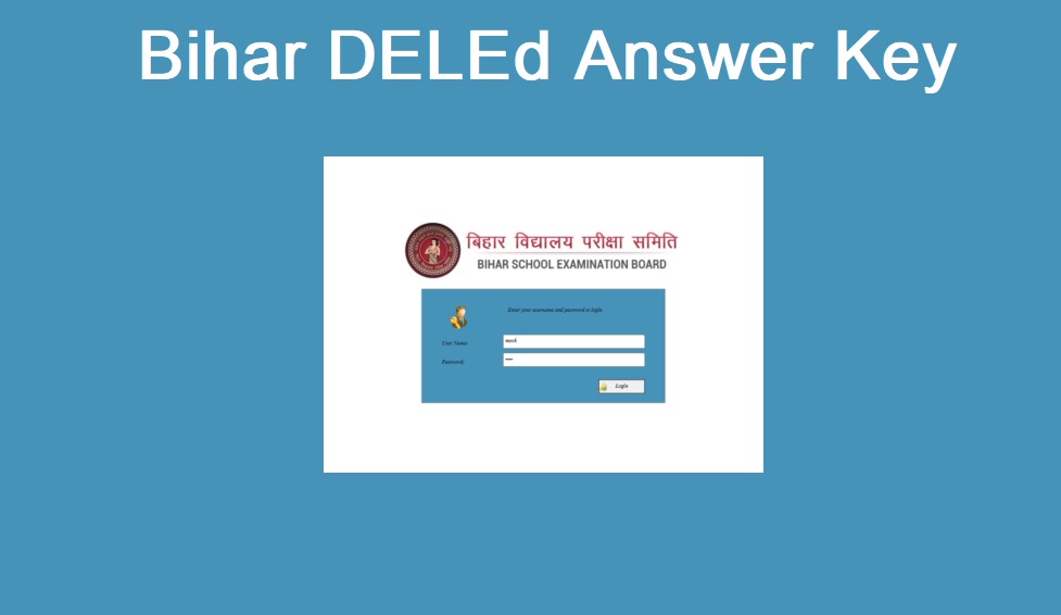 Bihar DELEd Answer Key