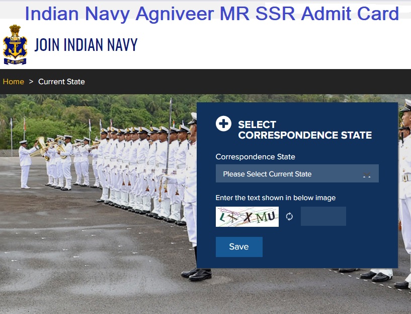 Indian Navy Agniveer MR SSR Admit Card