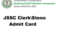 JSSC Clerk Admit Card