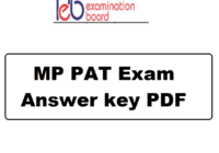 MP PAT Answer key