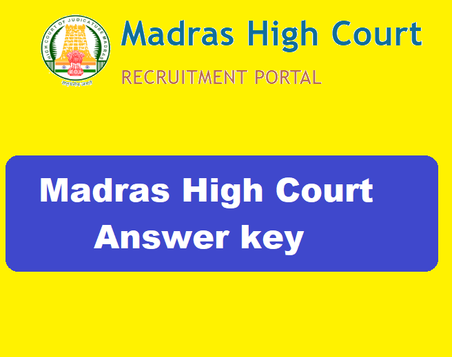 Madras High Court Answer key