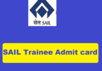 SAIL Trainee Admit Card