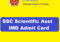 SSC Scientific Assistant IMD Admit Card