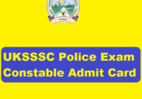 Uttarakhand Police Constable Admit Card