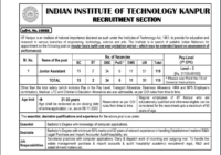 IIT Kanpur Junior Assistant Recruitment