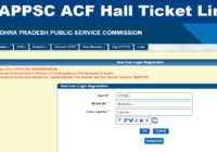 APSC ACF Hall Ticket