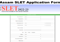 Assam SLET Application Form