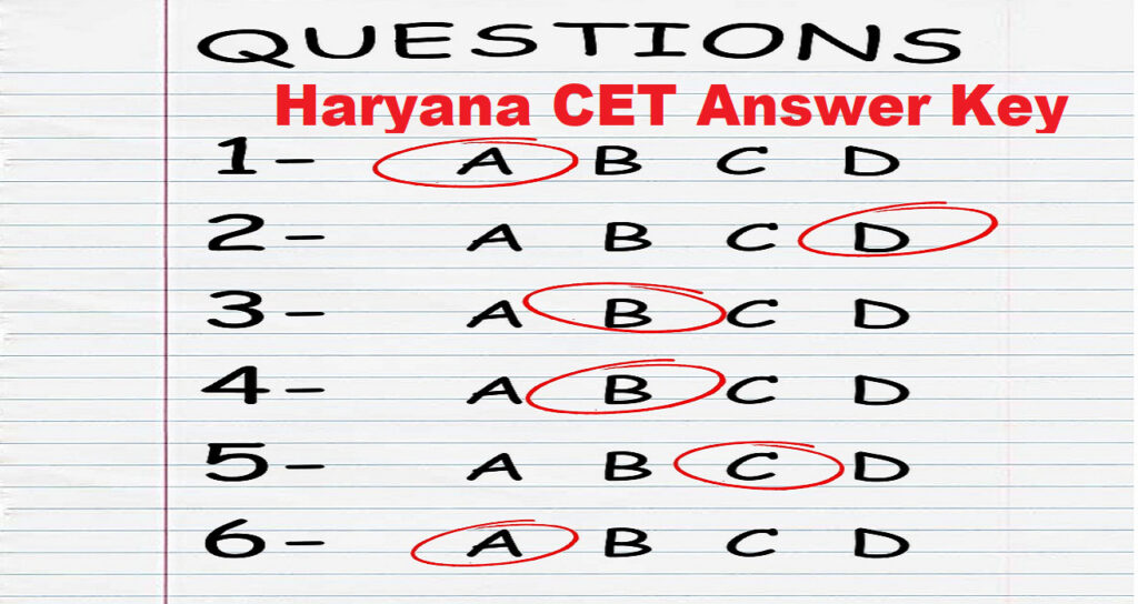 Haryana CET Answer Key