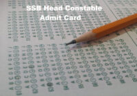 SSB Head Constable Admit Card