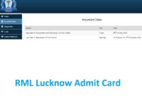 RML Lucknow Non-Teaching Admit Card