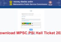 MPSC PSI Hall Ticket 2023