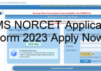 AIIMS NORCET Application Form 2023