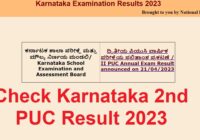 Karnataka 2nd PUC Result