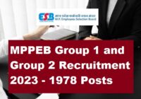 MPPEB Group 1 and Group 2 Recruitment 2023 - Apply for 1978 Posts
