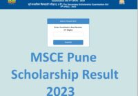 MSCE Pune Scholarship Result 2023